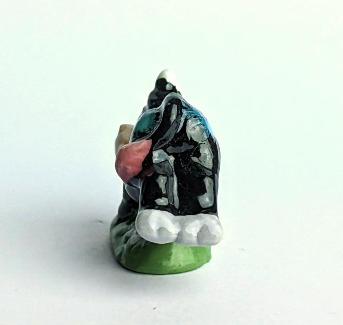 Springende schwarze Kuh 